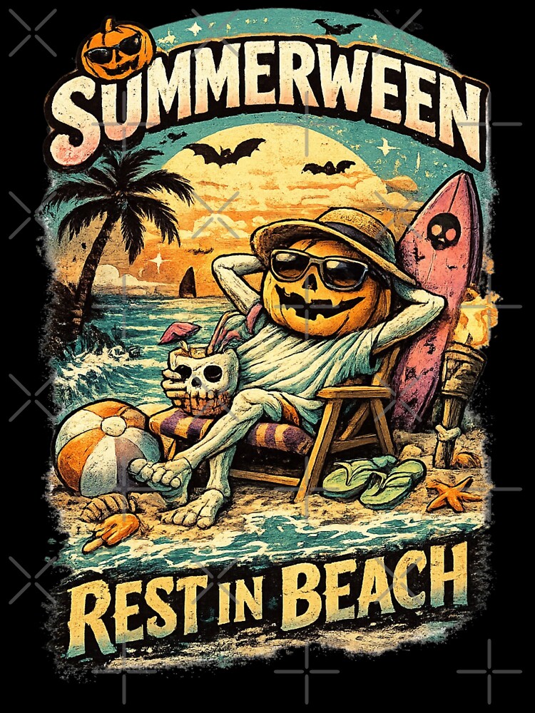 Summerween Rest In Beach Spooky Beach Shirt by vampbabe54