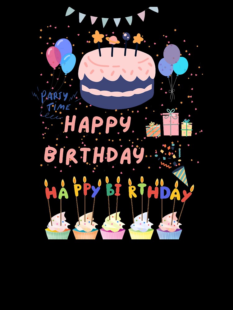 Happy Birthday decoration with balloons and candles by ShipDrop