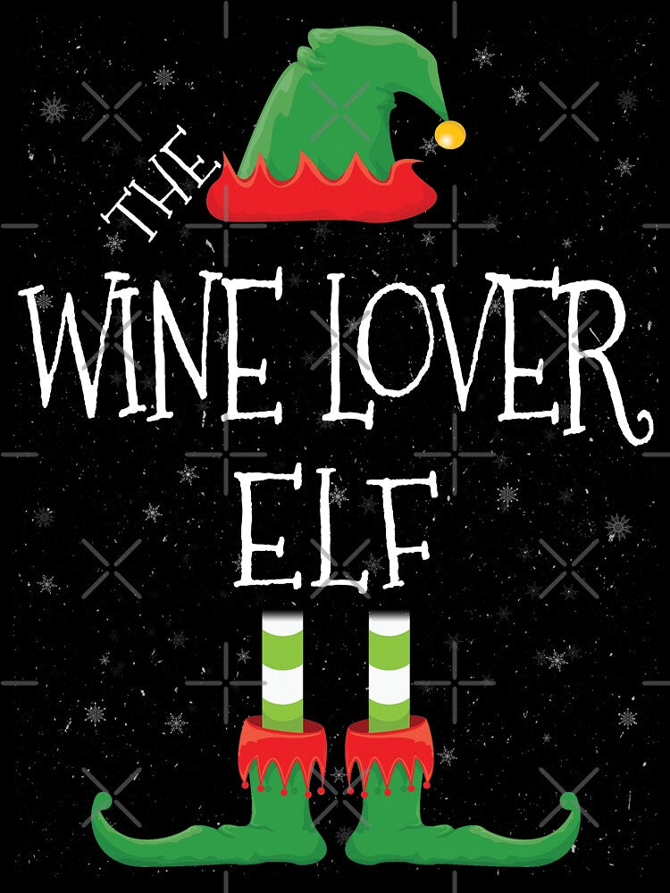 Wine Lover Elf Family Matching Christmas Group Funny Gift by DavisHasari