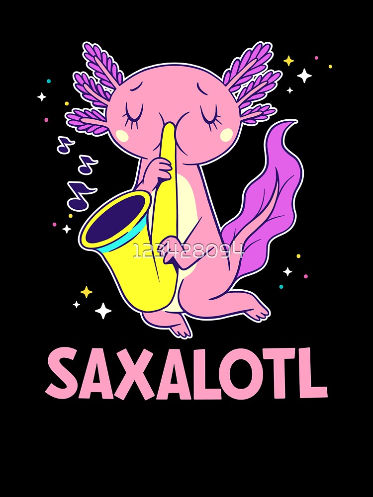 Cute Axolotl Kawaii Saxalotl by 123428094