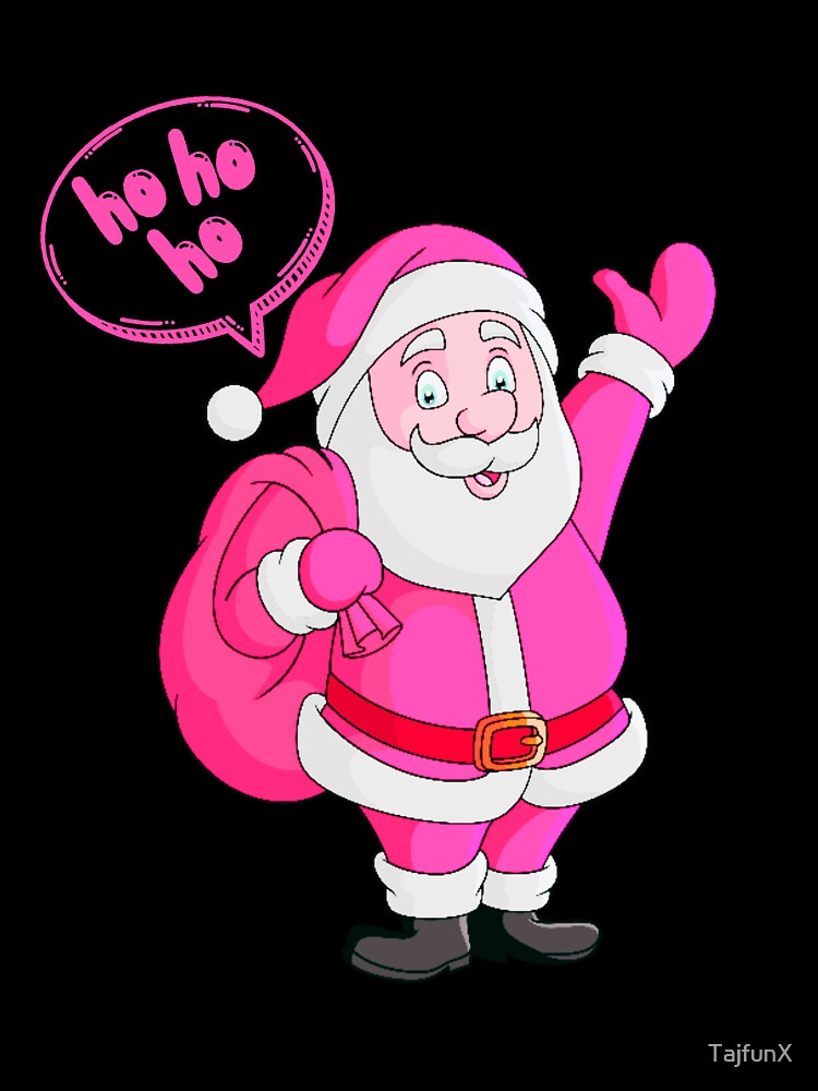 HoHoHo Retro Vintage Pink Santa Claus by TajfunX