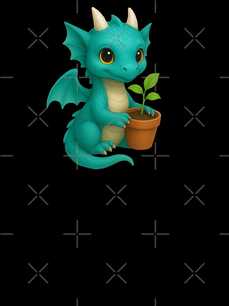 Cute Baby Dragon with Plant Pot by Hatchling Hollow
