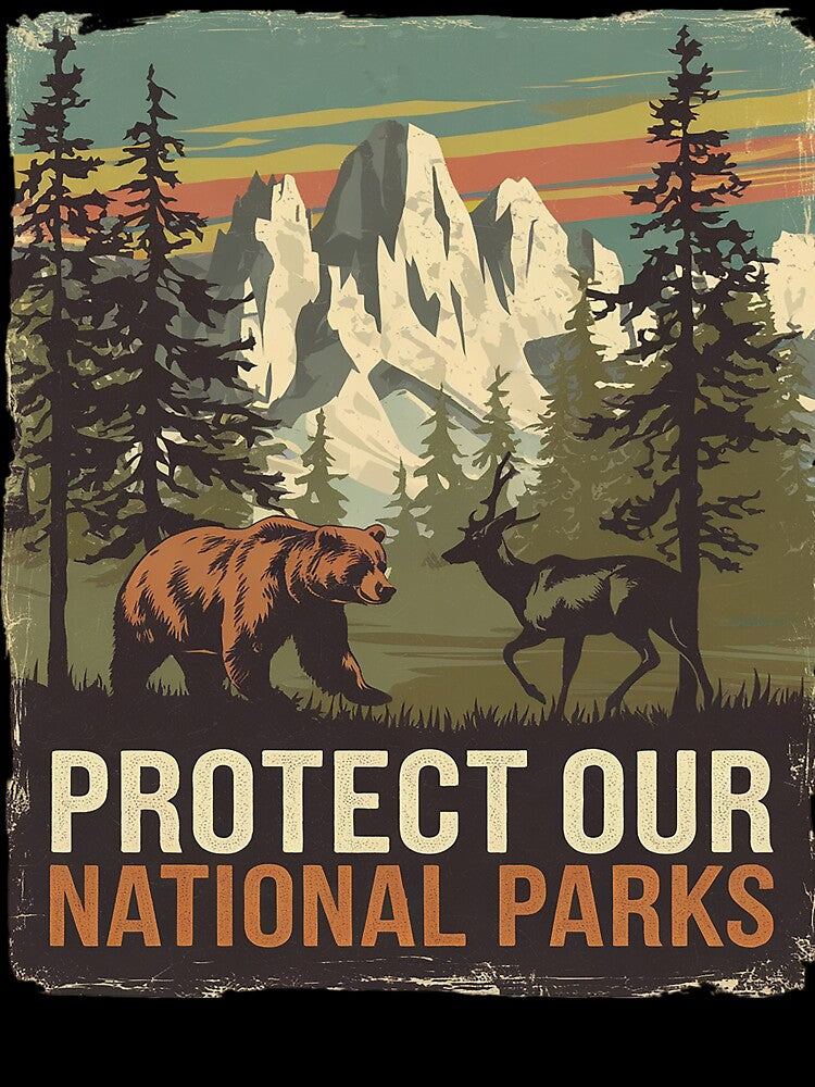 Protect Our National Parks Mountains Vintage by KotexTemu