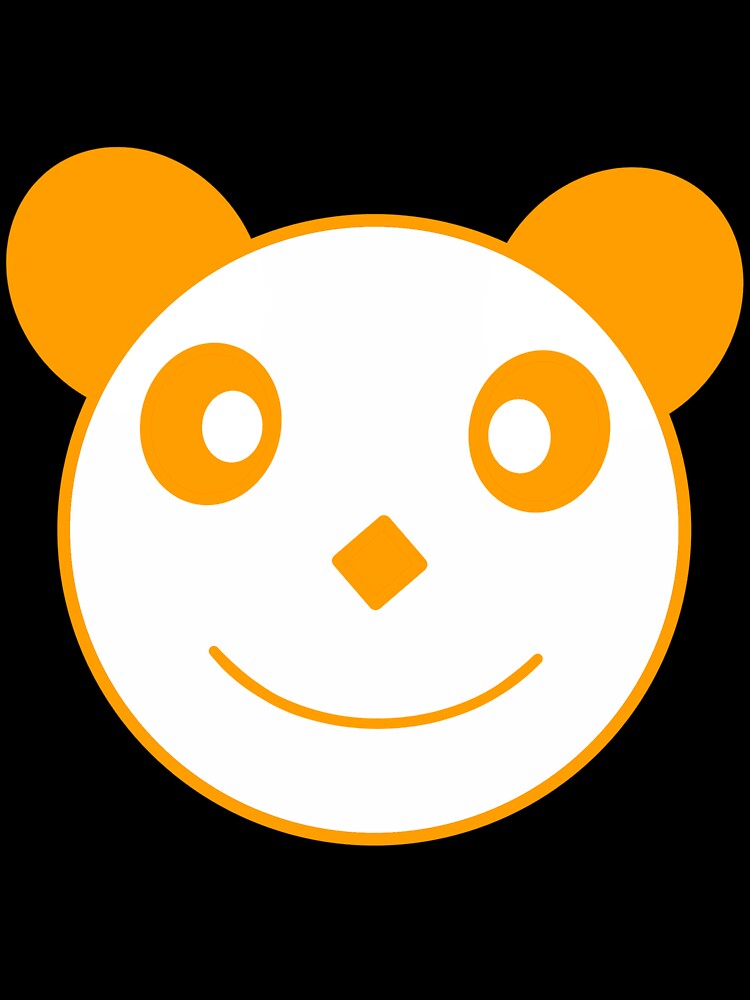 ORANGE PANDA HEAD by vazqpete