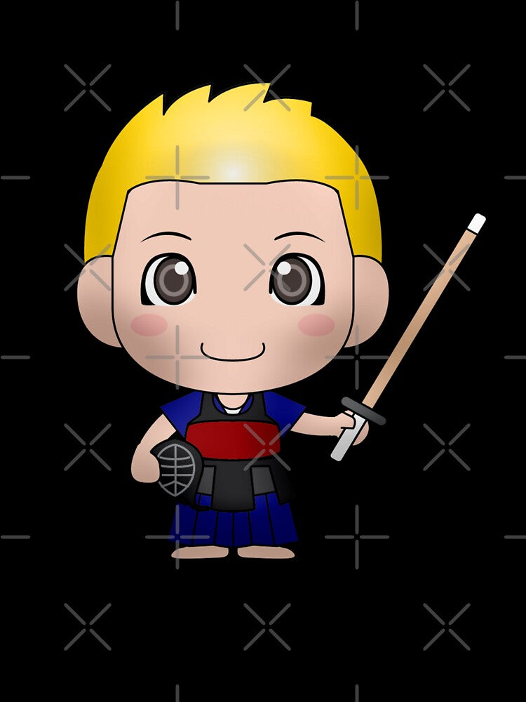 anime chibi kids sports fencing swordplay boy by portrait4you
