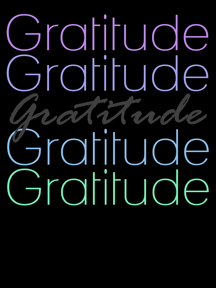 Gratitude Typography Design With Soft Colors by Oirabot