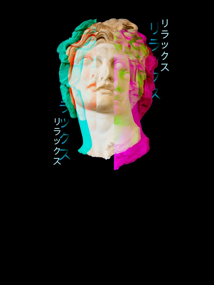 Vaporwave Aesthetic Art Glitch Greek Statue by Hitagivapor