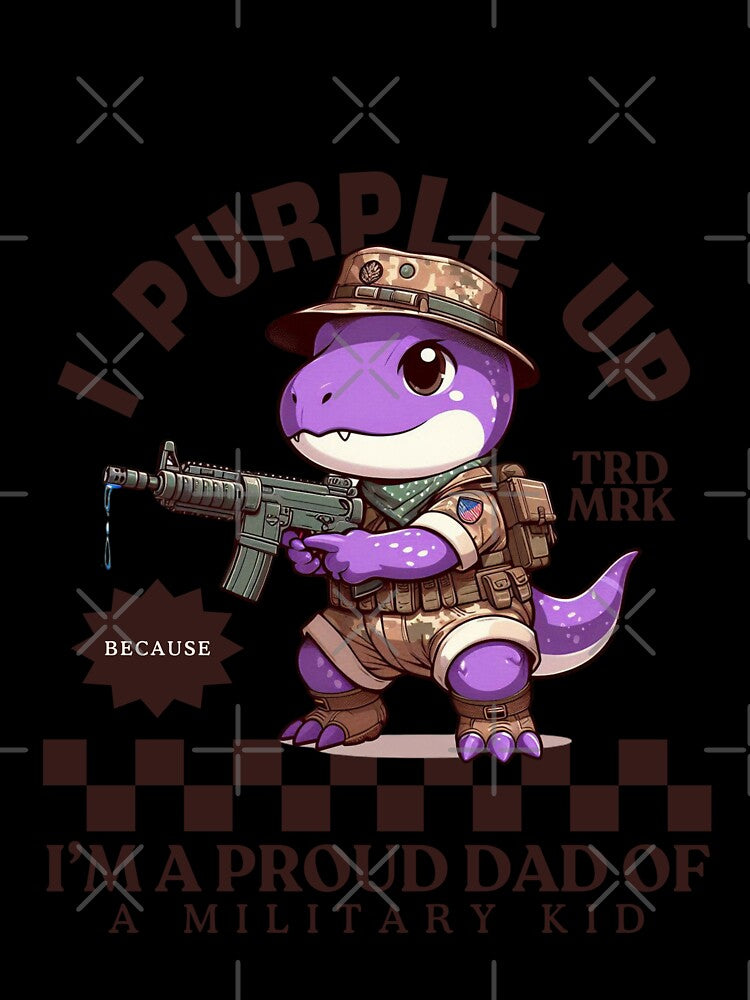 Purple up military kids dino by Peerless-Prime