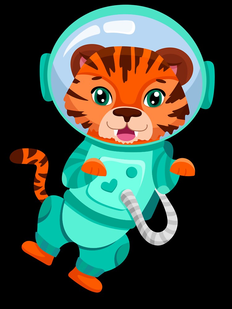 Cute Tiger, Astronaut Tiger Space Tiger Tee for Men Women kids by Waleedw