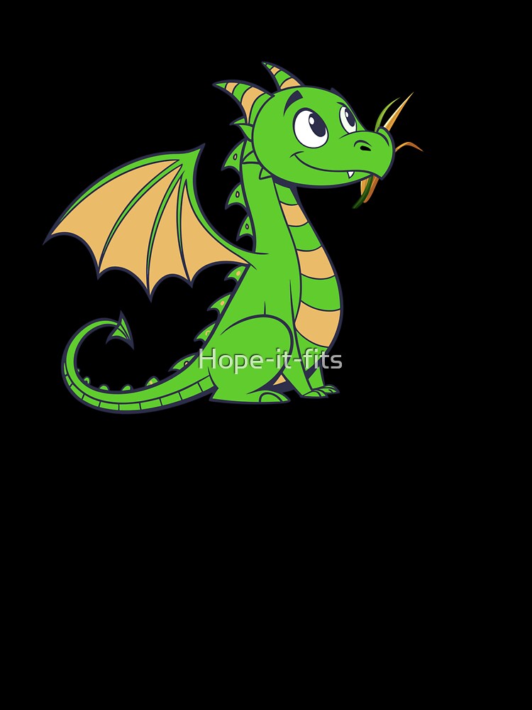 Cute little dragon having a snack by Hope-it-fits