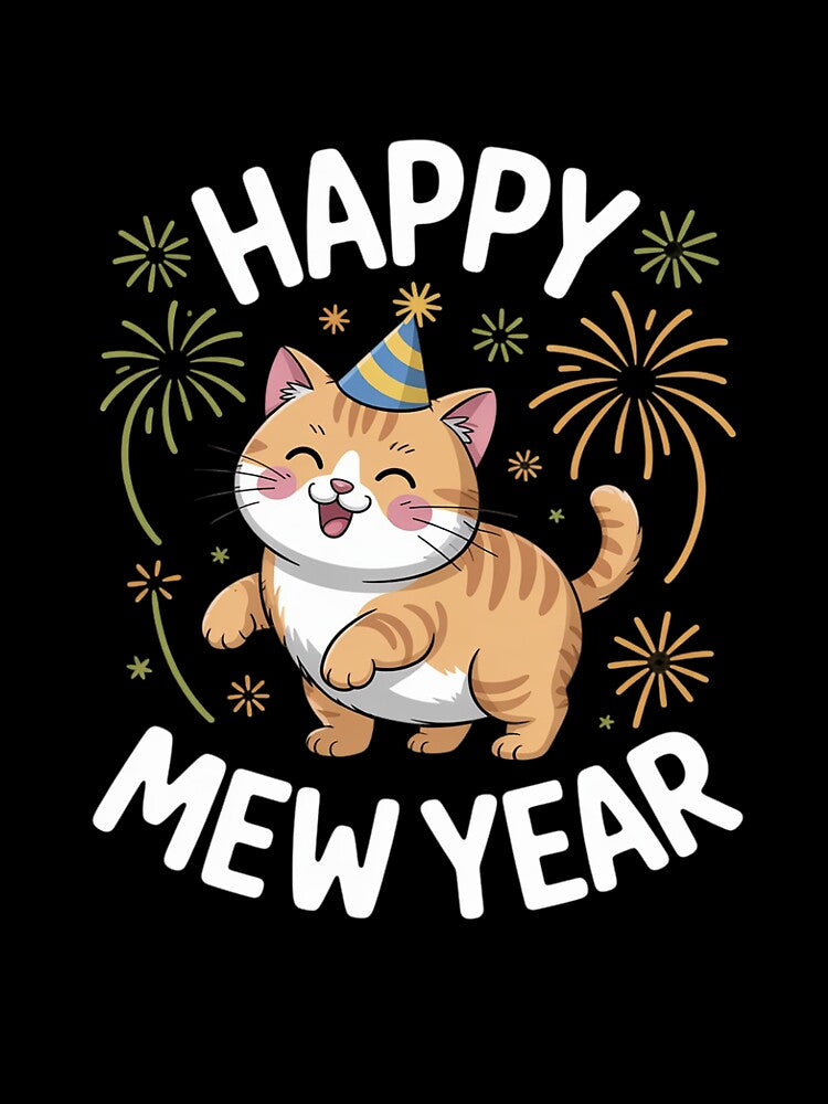 Happy New Year Kids New Year 2022 Cat New Years Eve by RsFilsingerArt