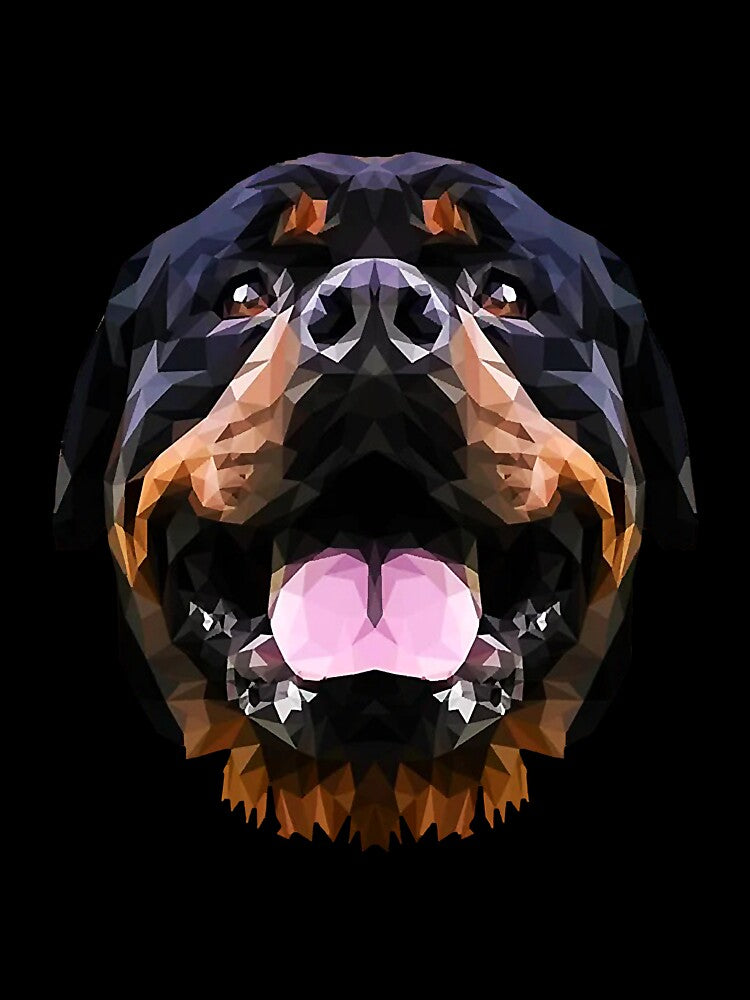 Colorful Geometric Rottie Dog Lover by reyeskhan79