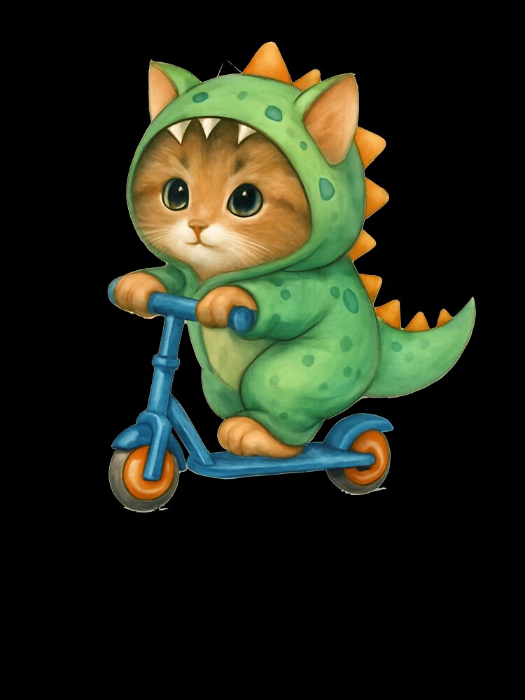 Baby cat in a dinosaur costume by Phanteom
