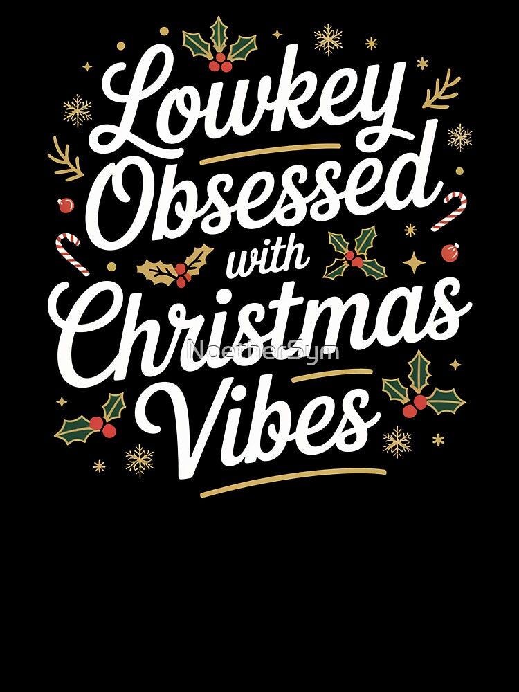 Lowkey Obsessed with christmas vibes, funny Gen Z and gen Alpha Christmas by NoetherSym