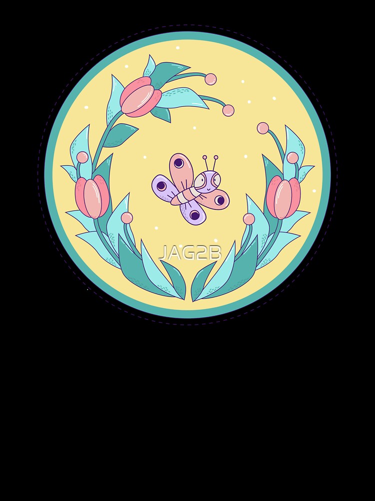 crown of flowers and butterfly by JAG2B