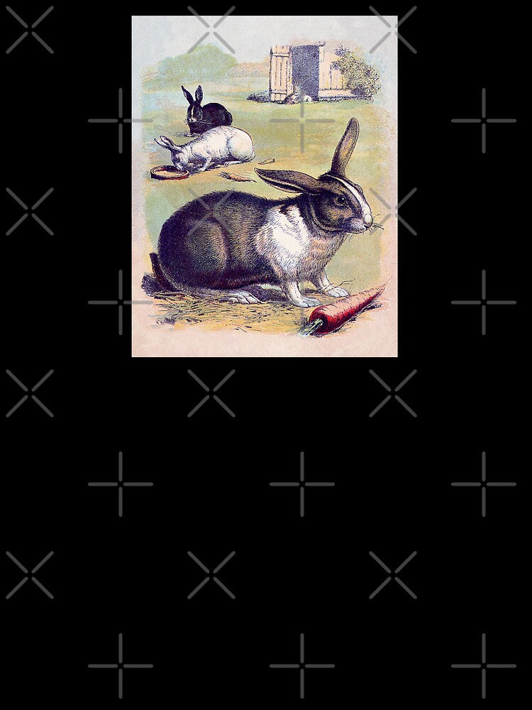 Antique Rabbits Illustration Print / Bunnies by FuzzyHoney