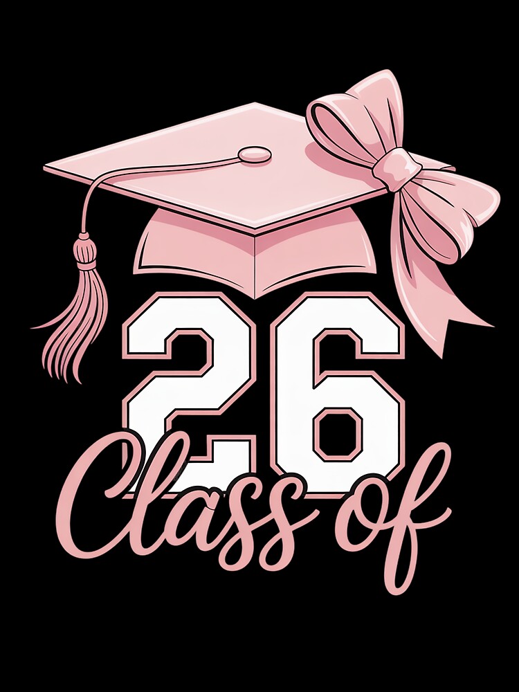 Pink Coquette Bow Senior Class of 2026 Senior Girls by RonnasJackson