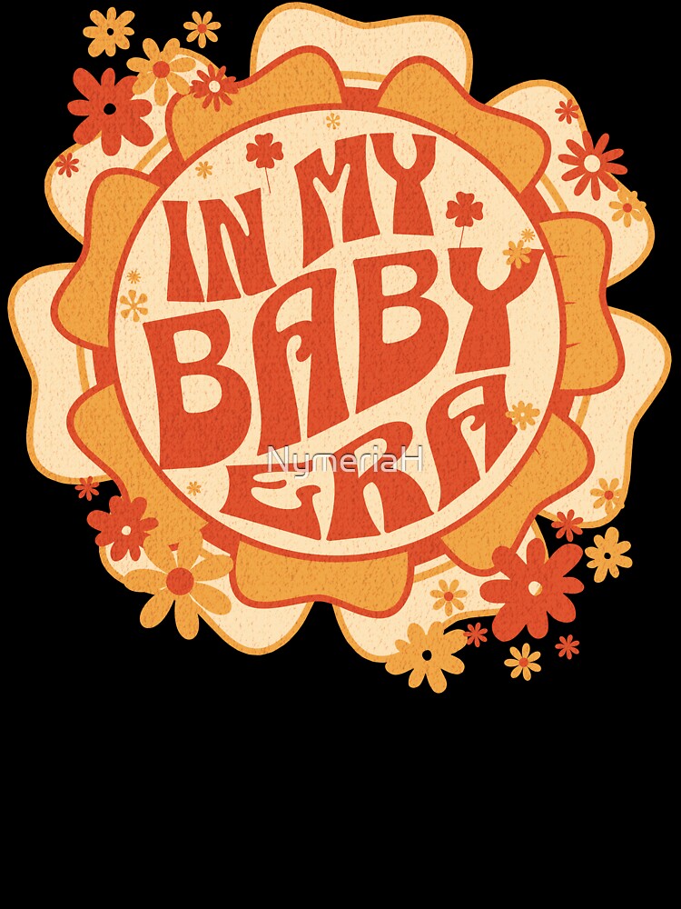 In My Baby Era  Groovy Flowers 70s Inspired Design for Babies, Kids by NymeriaH