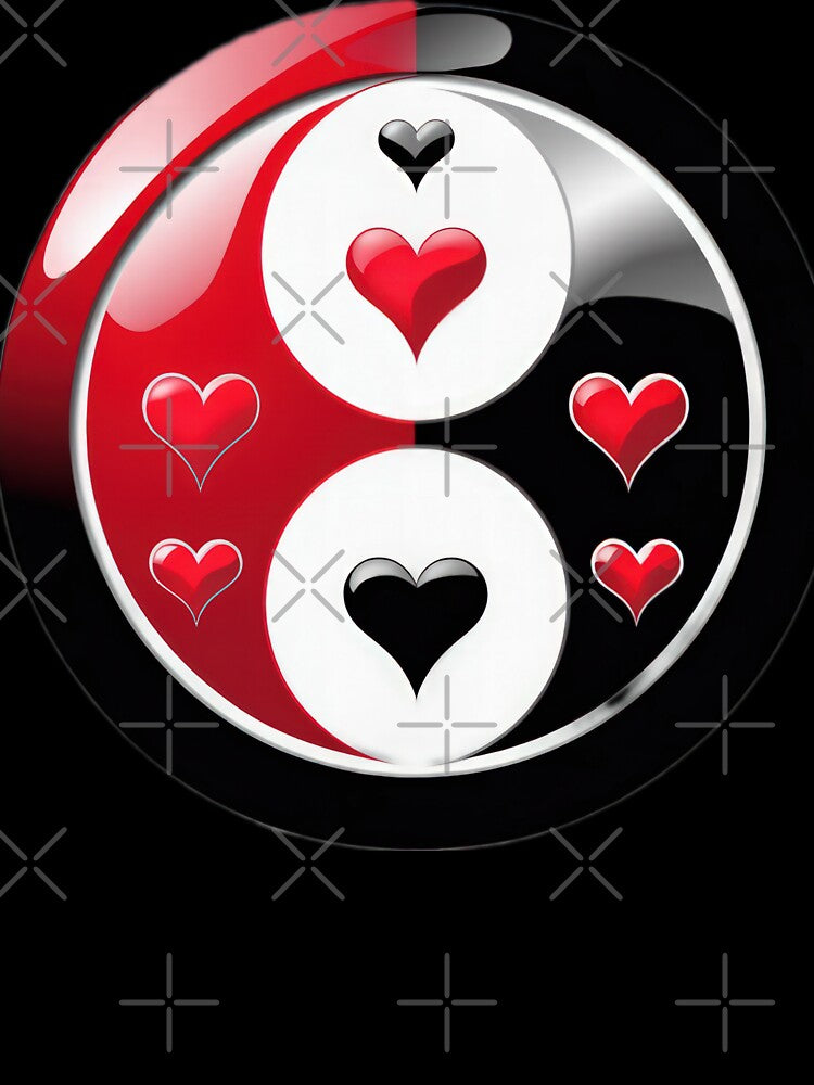 Valentines Day yin and yang symbol with hearts,Valentine heart,valentine art,valentine design by Expressions-Sel