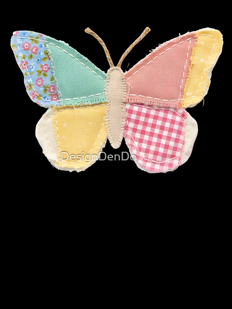 Spring, Faux Patchwork, Girl Spring, Butterfly by DesignDenDo ⭐⭐⭐⭐⭐