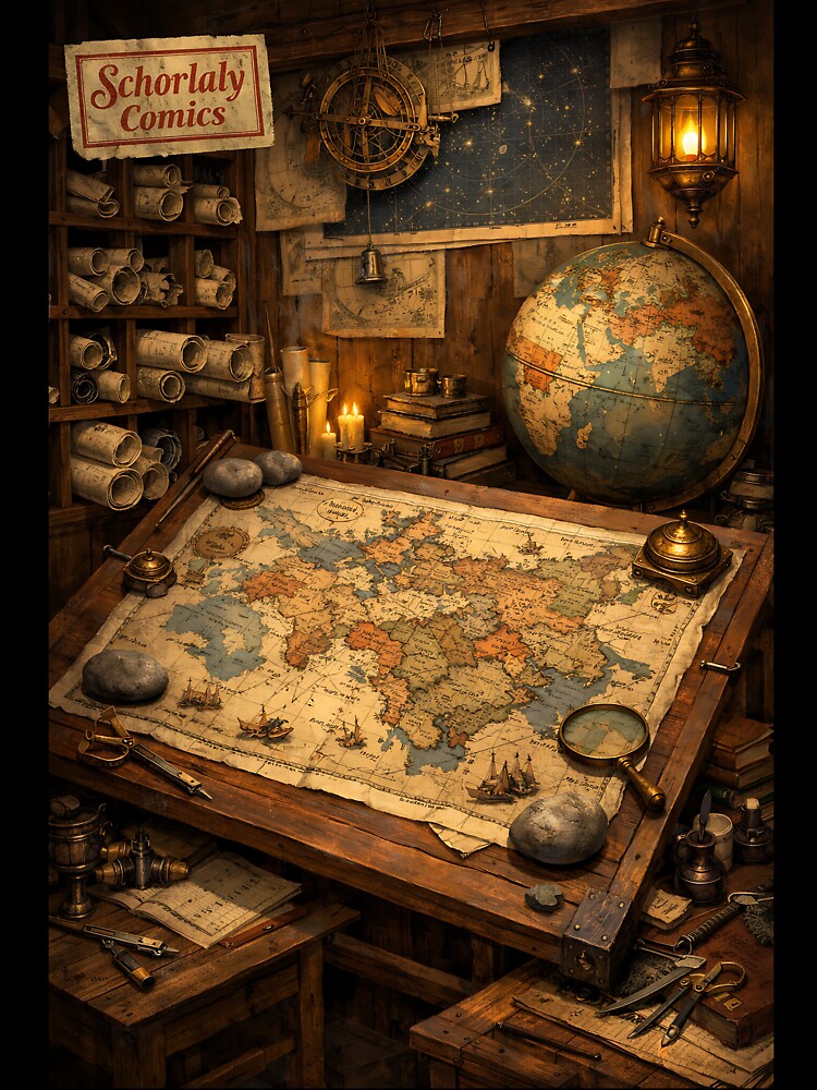 The Cartographer’s Map Room - Scholarly Dark Academia by bapupa
