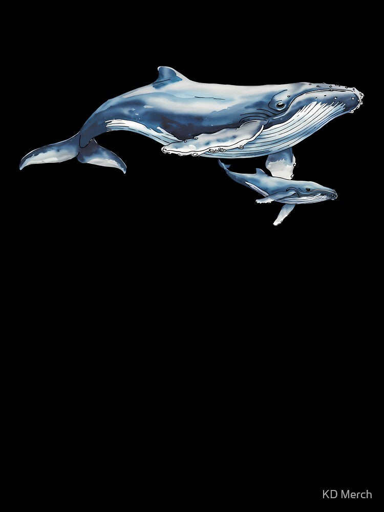 Whale Mother And Calf by KD Merch