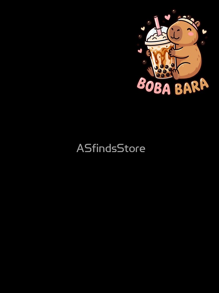 Boba Bara Cute Capybara Bubble Tea Kawaii Milk Tea Lover Design by ASfindsStore