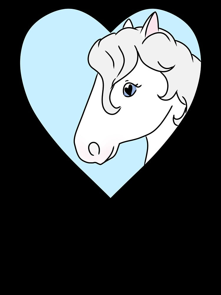 Cute White Horse Heart by HugSomeNettles