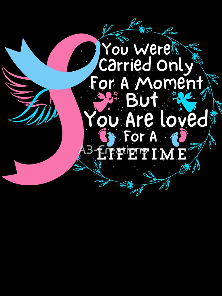 Infant Loss Awareness, Pink Blue Ribbon My Forever Baby Loss Gift, Angel Baby Memorial Gift for Parents by A3-Creations