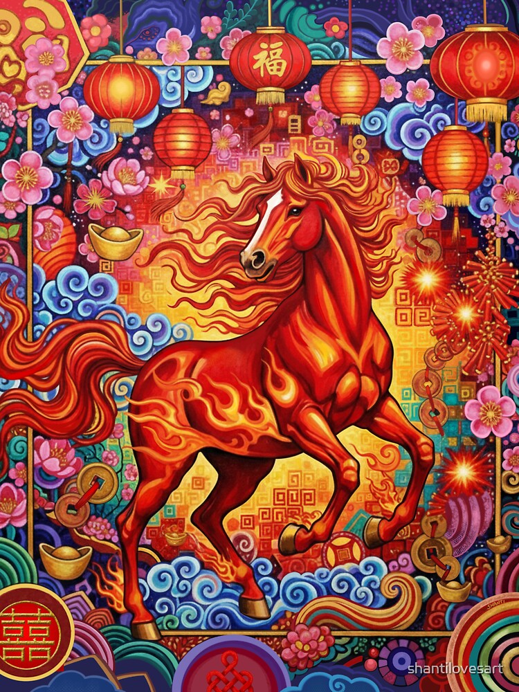 Fire Horse Feng Shui Art by shantilovesart