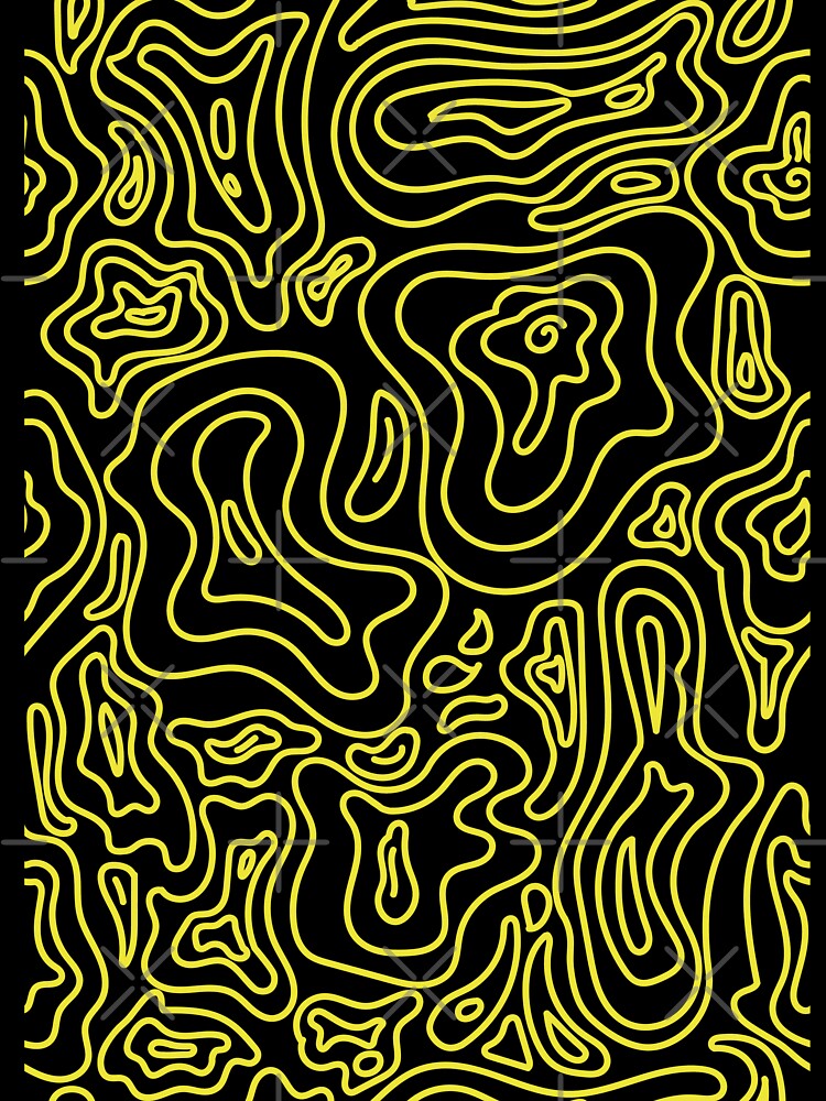 Groovy 70's patter aesthetic pink + yellow by Ray Sánchez