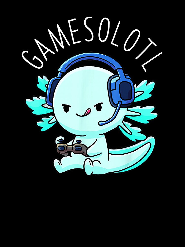 Gamesolotl Axolotl Gamer Cute Headphones Kawaii Vibe by FGTV2021