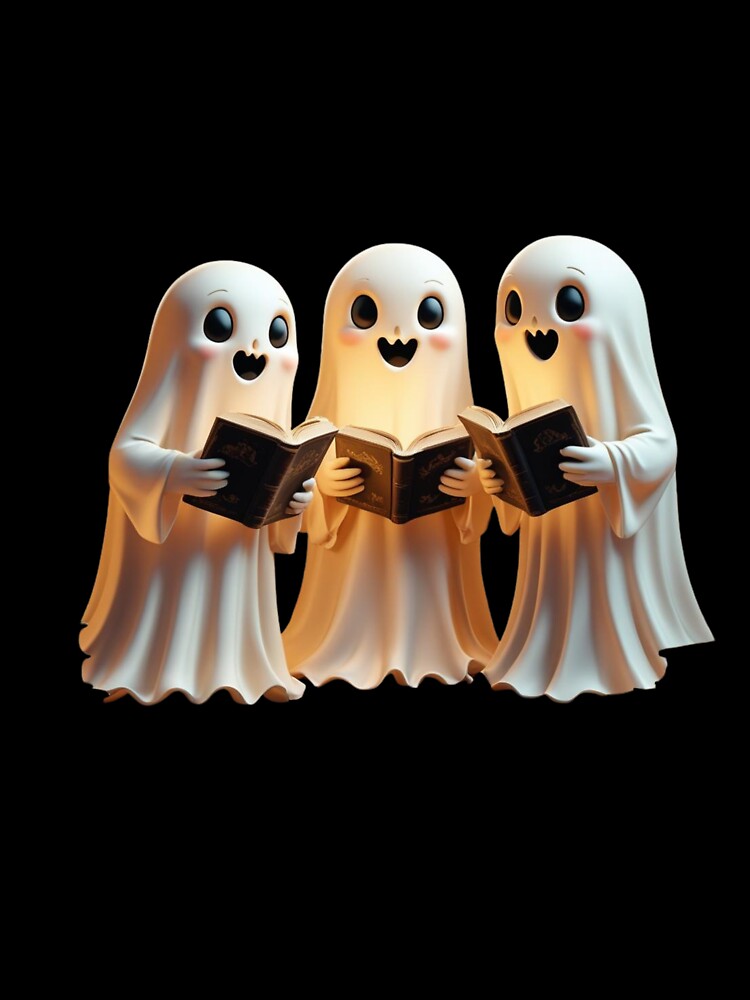 Fall Reading – Ghost Trio With Warm Scarves by fantasyy