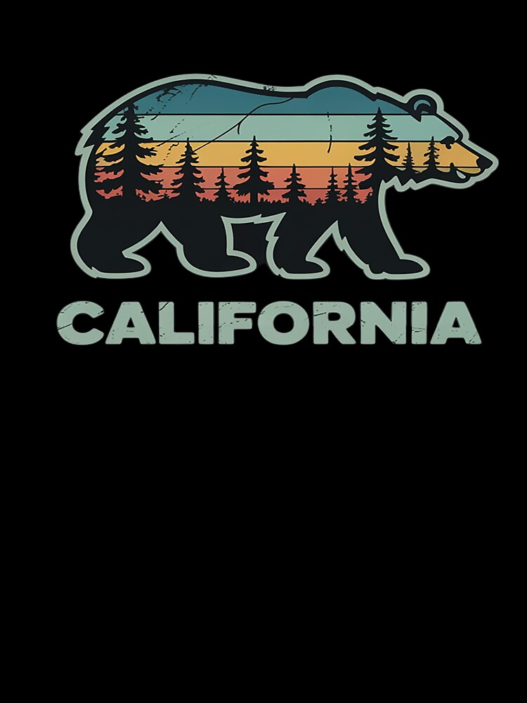 California Bear Vintage Retro Nature Hiking by FranzFriesen