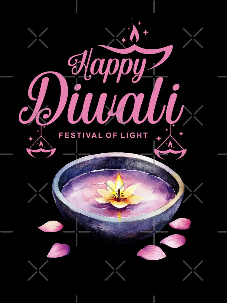 Colorful Festival of Light and flowers  ,yoga Happy Diwali ver 9h| matrics Lights | Indian Deepavali Celebration with Diyas, Rangoli & Lord Ganesha | Hindu Festival Art & Gifts by mndesignworx