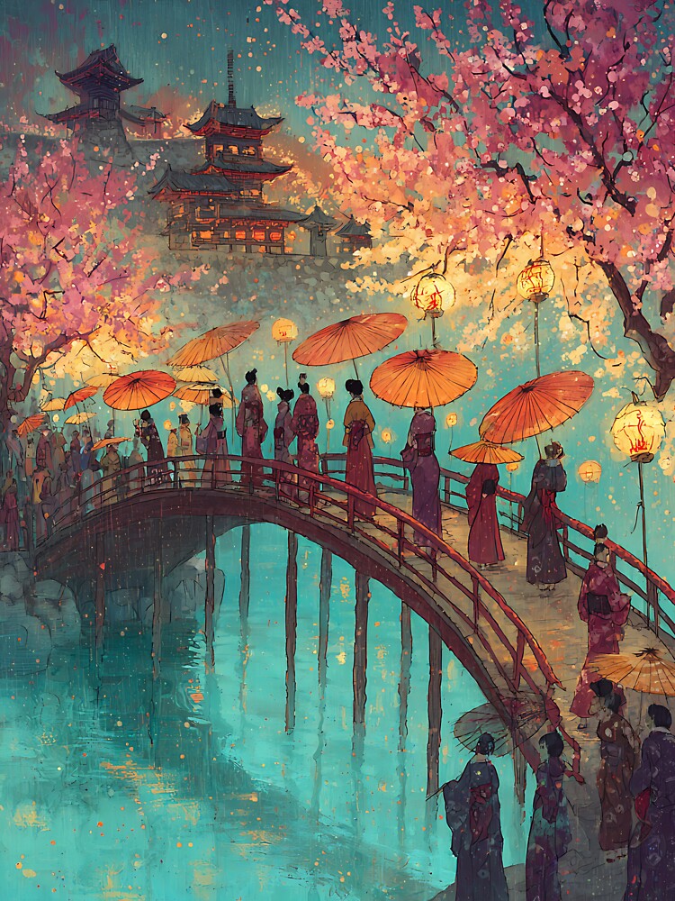 Traditional Japanese Spring Festival Art by bapupa