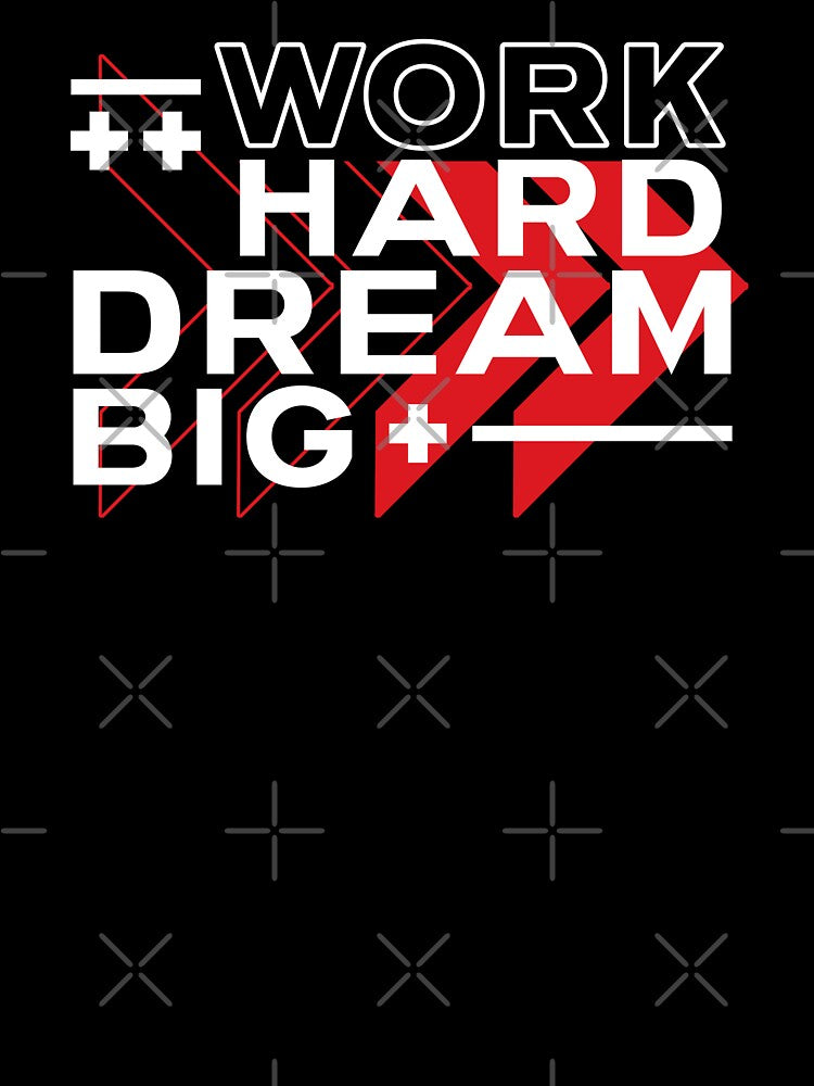 Work Hard Dream Big Motivational Gaming Hustling by wingstar