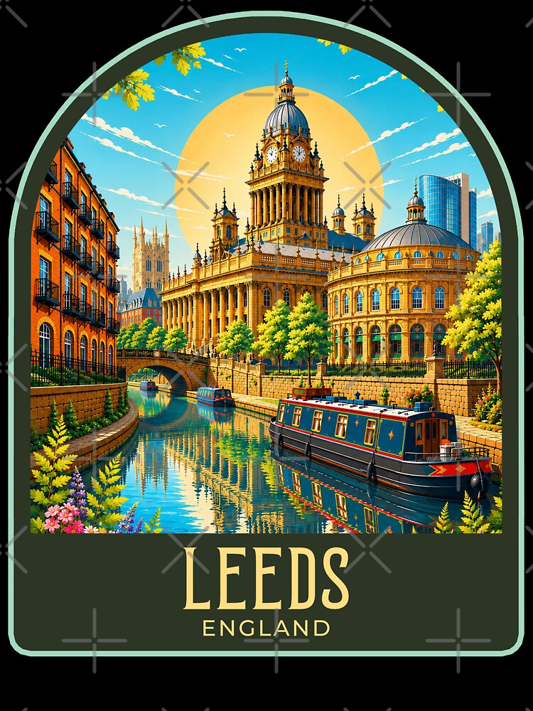 Leeds Vintage Travel Illustration by HomeLivingCo