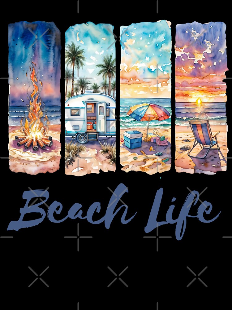 Beach Life Watercolor Coastal Vibes by Abdu  Innovations
