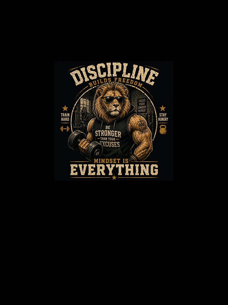 Motivational Lion Gym Design by FreshPackDesign