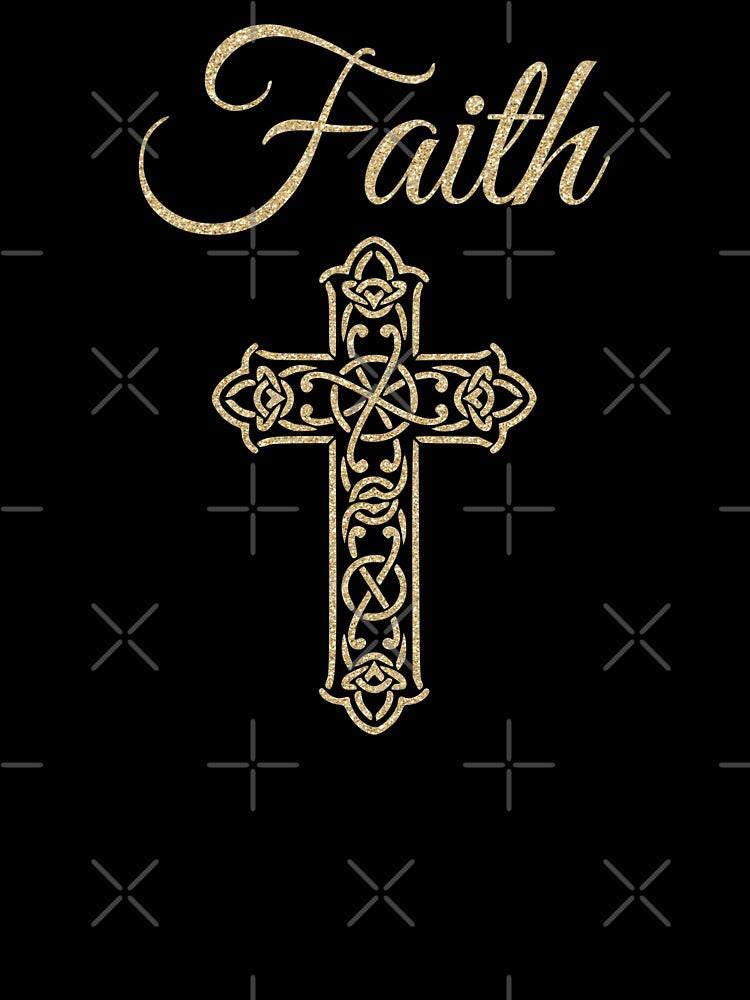 Faith Cross - Gold Speckled Effect by madtoyman