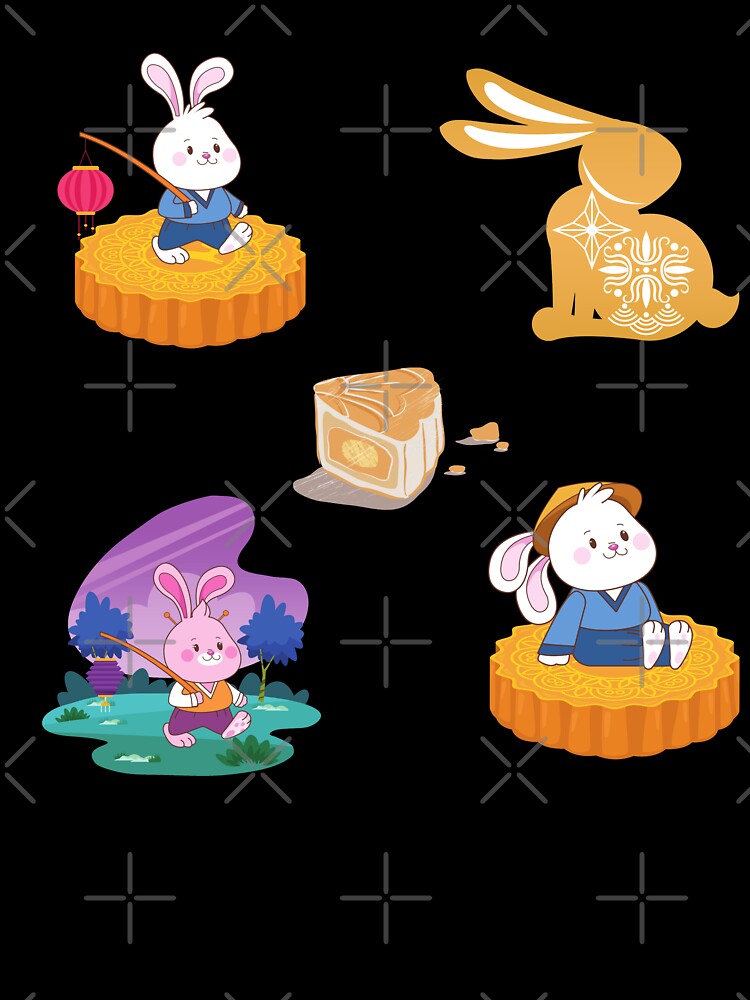 Mid Autumn Festival Rabbit on Moon Cake Collection by infazbdeen