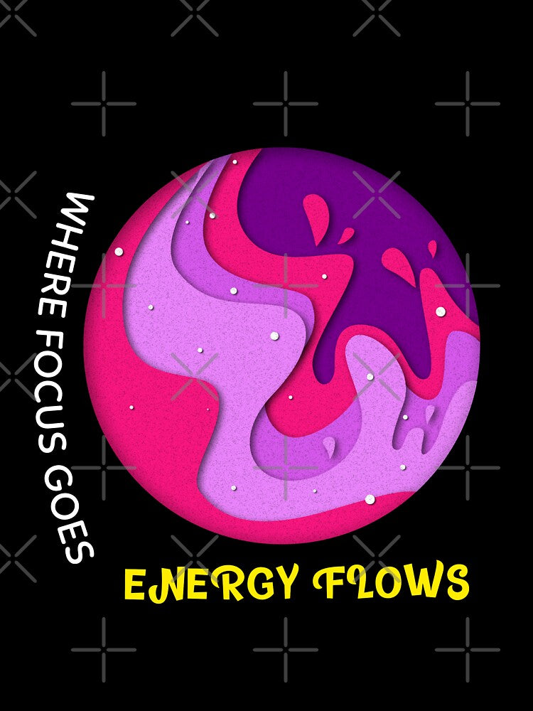 Where Focus Goes Energy Flows. Best Quotes Motivational Wallart by SuccessfulVibes