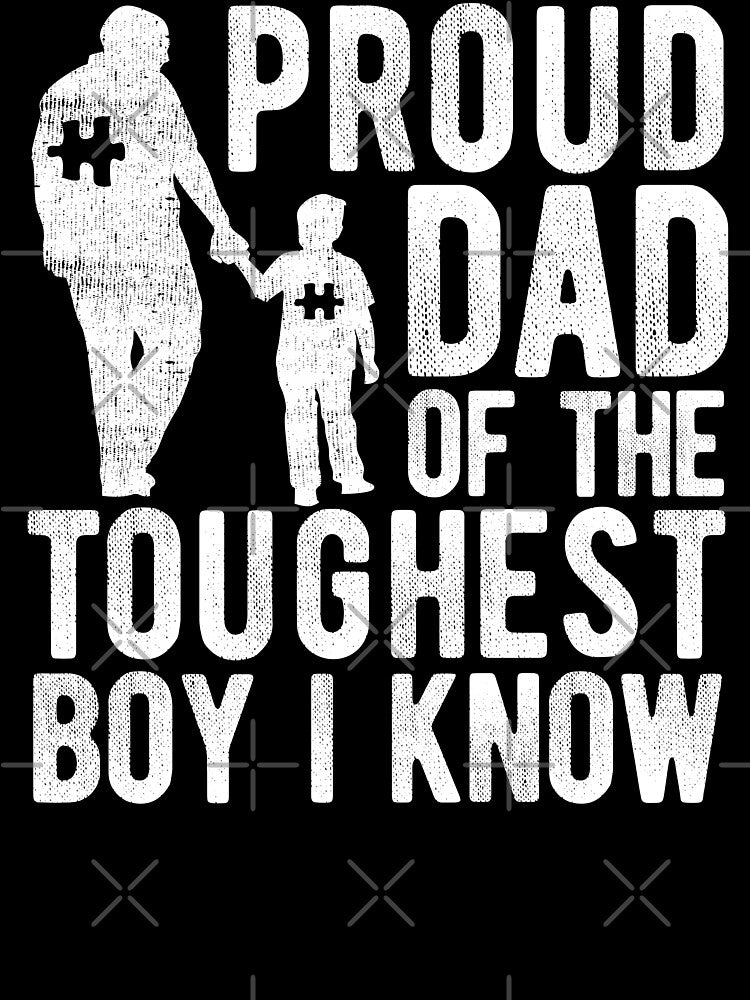 Autism Proud Dad Of The Toughest Boy I Know Autism Awareness Month Gift for Father by alenaz