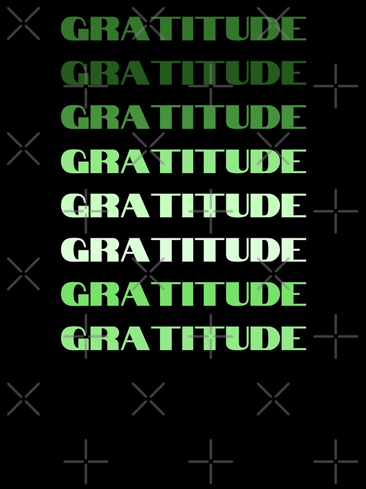 Gratitude Green Repeating Gradient Word by NinniSilver