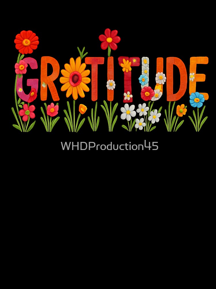 Gratitude – Elegant Floral Typography Design by WHDProduction45