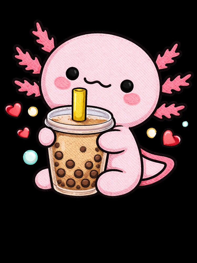 Bubble Tea Lover Axolotl – Cute Kawaii Boba Drink Axolotl by ColorSplash123