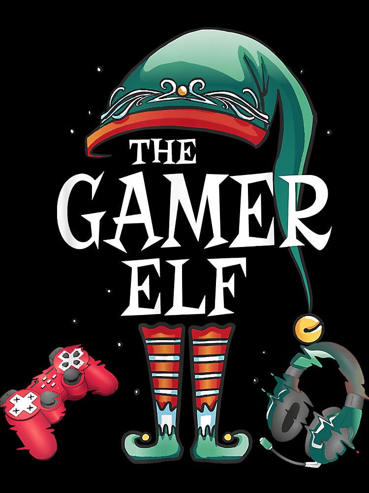 Gamer Elf Family Matching Christmas Group Funny Pajama by JacalynVick