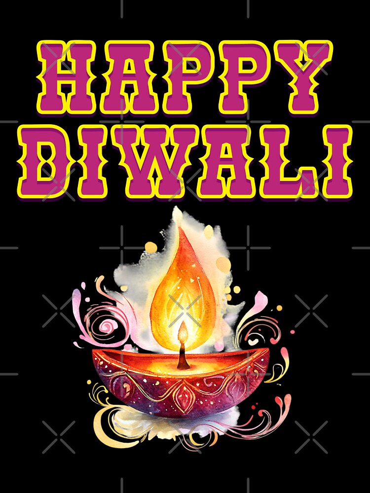 yoga Happy Diwali ver 6 | Festival of Lights | Indian Deepavali Celebration with Diyas, Rangoli & Lord Ganesha | Hindu Festival Art & Gifts by mndesignworx