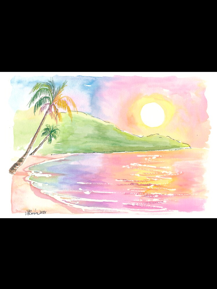 Perfect Caribbean Beach Sunset Scene in Tortola British Virgin Islands by artshop77